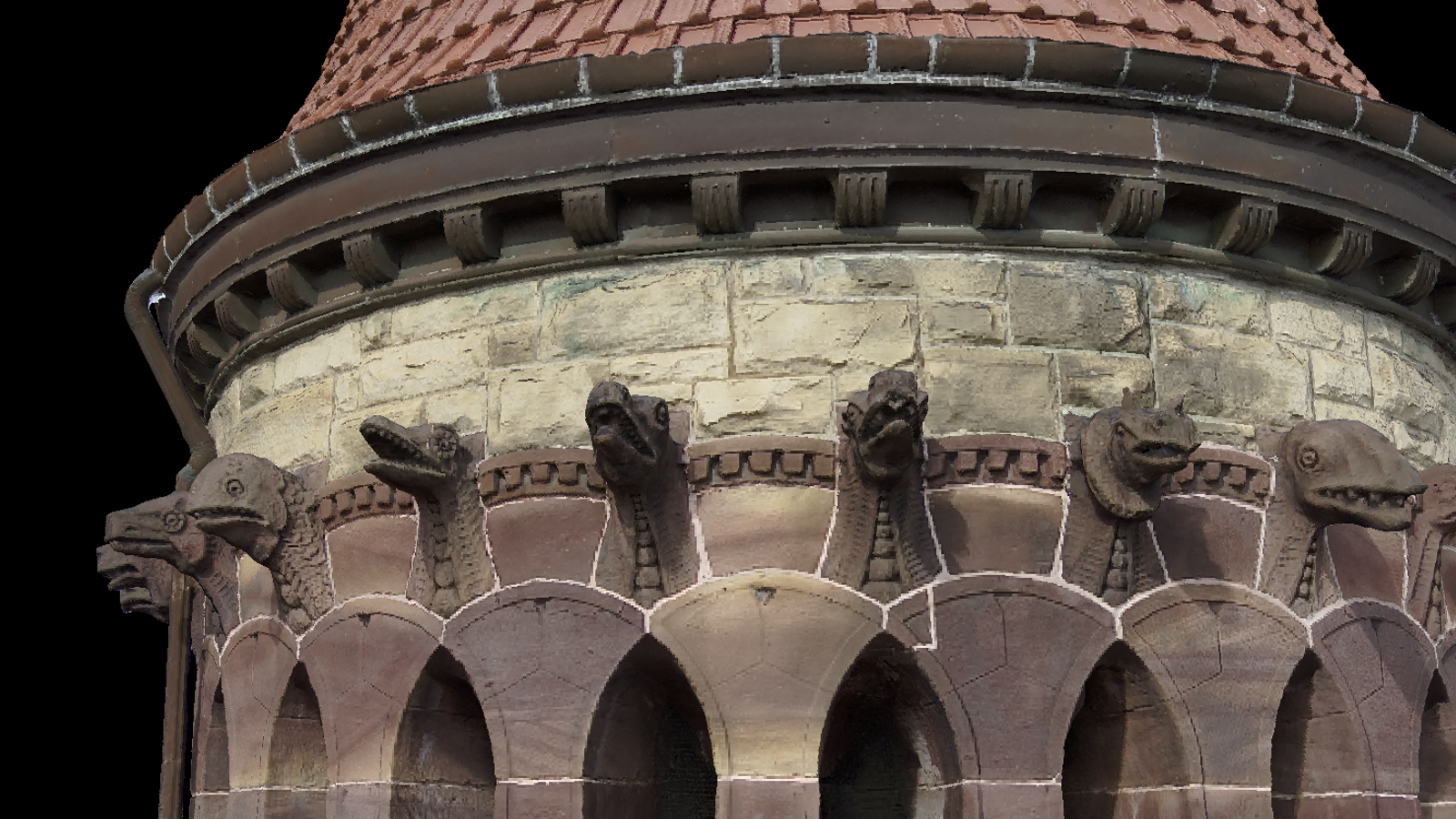 Grotesques - tower of Orton Hall