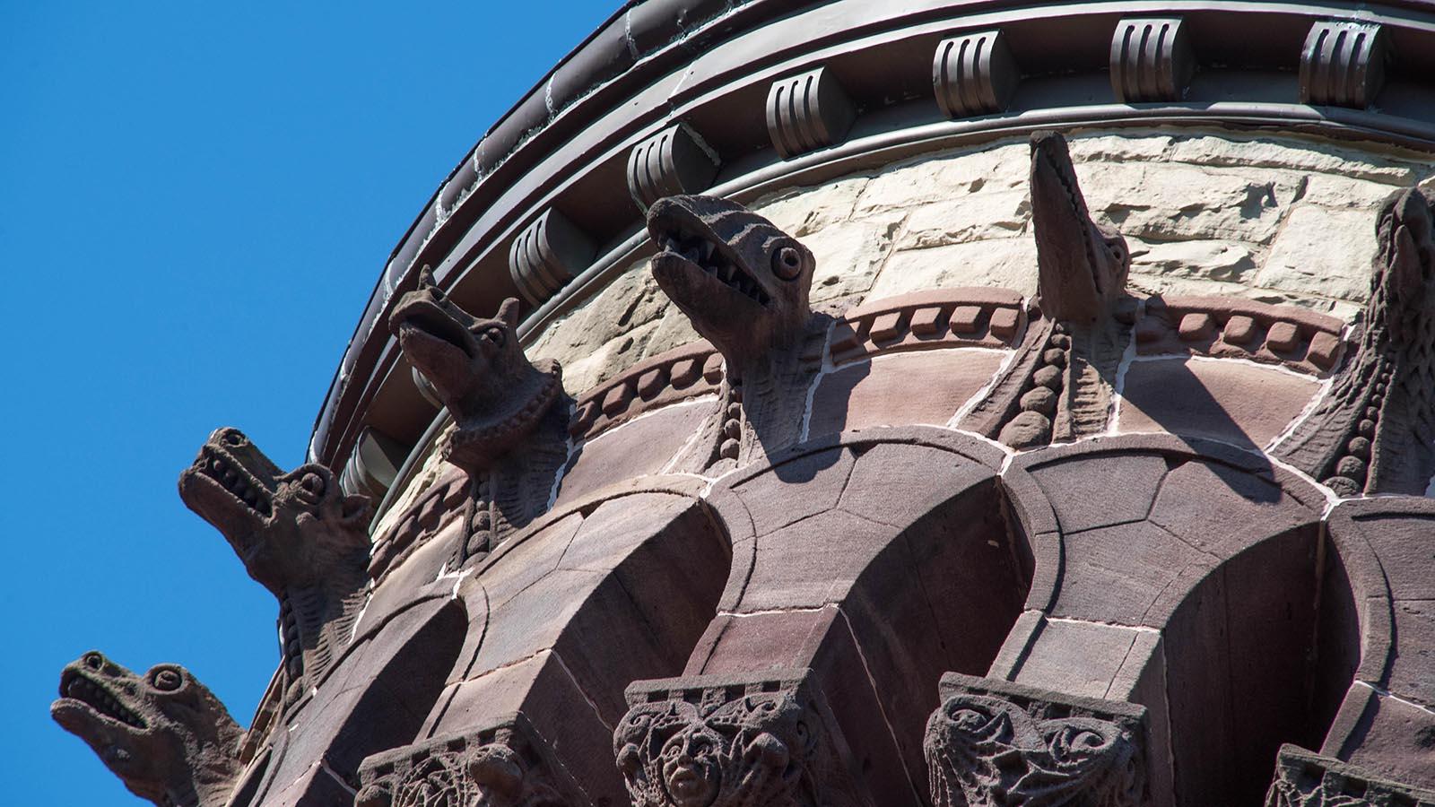 Detail of Orton Hall tower