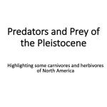 Predators and Prey of the Pleistocene