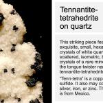 Tennantite-tetrahedrite on quartz